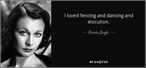 Vivien Leigh about fencing