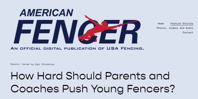 Exciting News: Join Me in the “Parents’ Corner” at American Fencer!